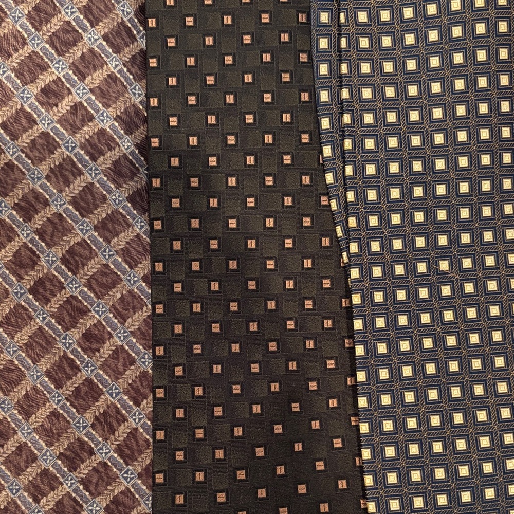 Men's Red Solid & Patterned Ties - Pack - image 3